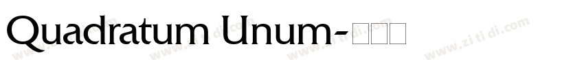 Quadratum Unum字体转换